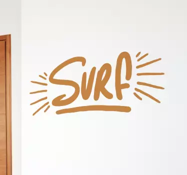 Surf belettering kleefstof muurtekst - TenStickers