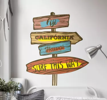 Surf tafel wand decor - TenStickers