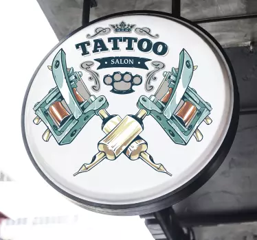 Tatoeage salon bord fashion sticker - TenStickers