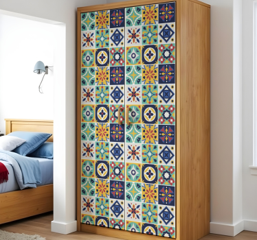 Tegelpatroonontwerp meubel sticker - TenStickers