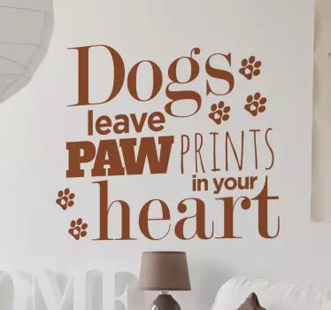 Tekst sticker Liefde Tussen Hond En Mens - TenStickers