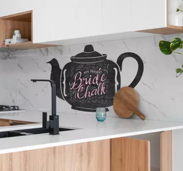 Theepot Muursticker - TenStickers
