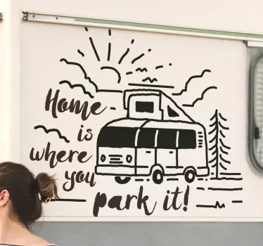 Camper sticker quote - TenStickers