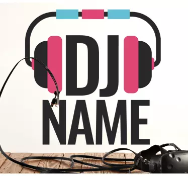 Tienerkamer stickers Dj muziek logo - TenStickers