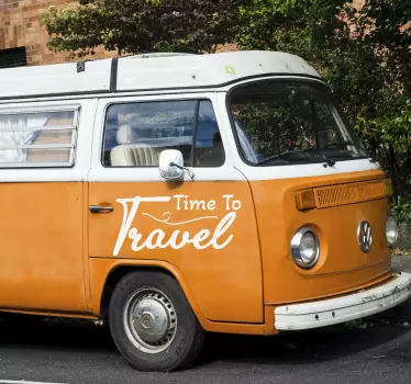 Tijd om te reizen camper sticker - TenStickers