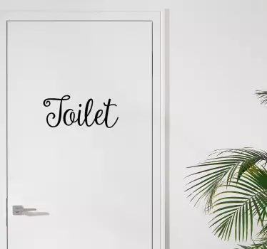Toilet WC sticker aanwijzing - TenStickers