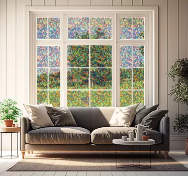 Transparant geometrisch raamsticker - TenStickers
