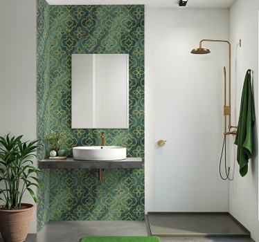 Turkoois badkamer sticker - TenStickers