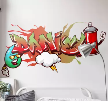 Urban muurstickers Graffiti spraycan karakters - TenStickers