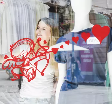 Valentijnsdag stickers Cupido pijl - TenStickers