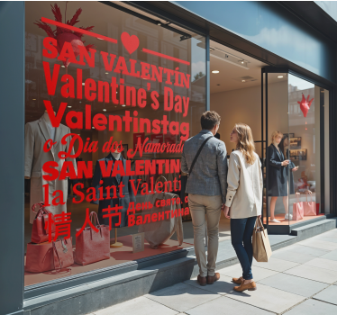 Valentijnsdag talen sticker - TenStickers