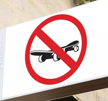 Verboden om te skaten bord sticker - TenStickers
