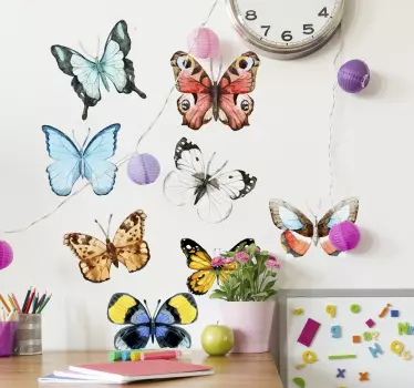 Verschillende vlinders sticker - TenStickers