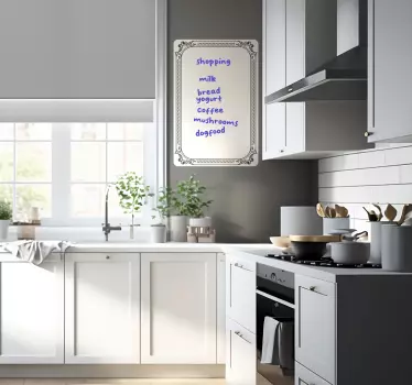 Vintage zelfklevend whiteboard voor keuken - TenStickers