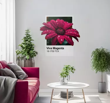 "Viva Magenta" kleur Muursticker - TenStickers
