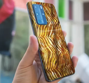 Vloeiend golfpatroon huawei sticker - TenStickers