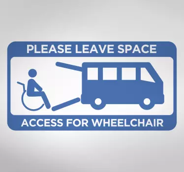 Voertuig sticker toegang voor rolstoelen - TenStickers