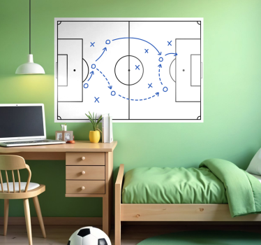 Voetbal whiteboard sticker - TenStickers
