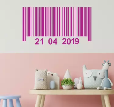 Vormen muursticker barcode aanpassing - TenStickers