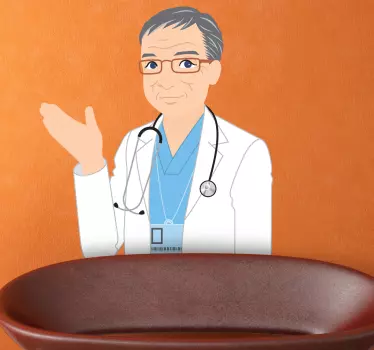 Vriendelijke dokter illustratie fashion sticker - TenStickers