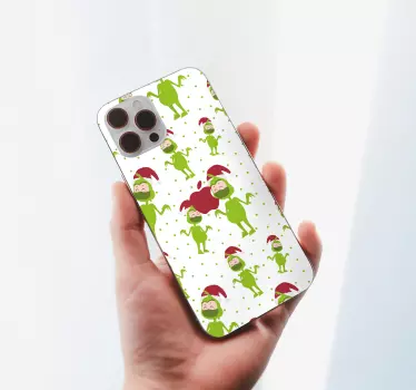 Kerst sticker vrolijke groene figuren - TenStickers