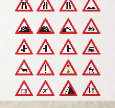 Waarschuwings borden sticker - TenStickers