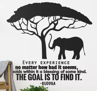 wanddecoratie Buddha quote - TenStickers
