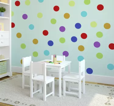 Muursticker kinderkamer Ronde Stippen - TenStickers