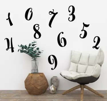 Wanddecoratie stickers Aantal cijfers - TenStickers