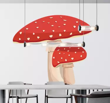 Wanddecoratie stickers Amanita paddestoel illustratie - TenStickers