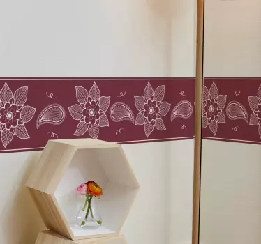 Wandstickers ornamenten Prachtige paisley bloemen - TenStickers