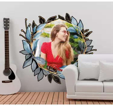 Whiteboard sticker aangepast bloemenframe - TenStickers