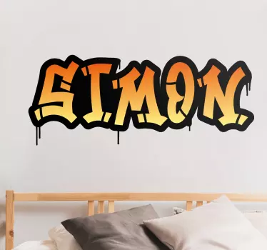 Whiteboard sticker gestileerde persoonlijke naam - TenStickers