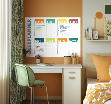Whiteboard weekplanner kind - TenStickers