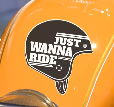 Ik wil gewoon op een motor sticker - TenStickers