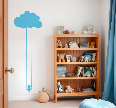 Wolk schommel sticker - TenStickers
