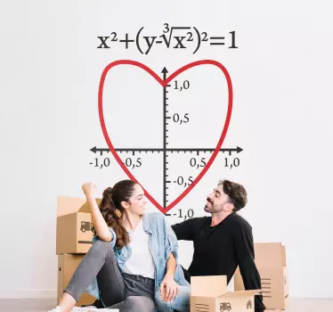 Woonkamer muursticker vergelijking van liefde - TenStickers