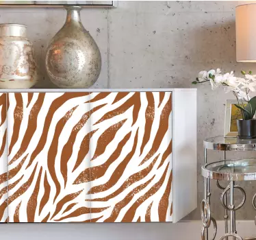 Zebrastreeppatroon meubel sticker - TenStickers
