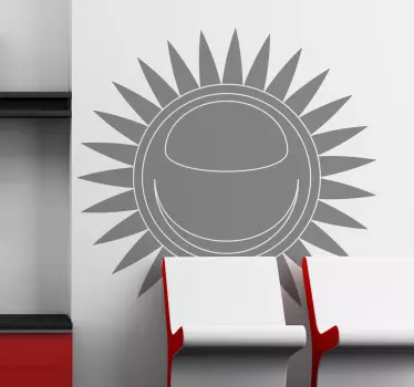 Zonneschijn cirkelvormig embleem sticker geometrische vormen - TenStickers