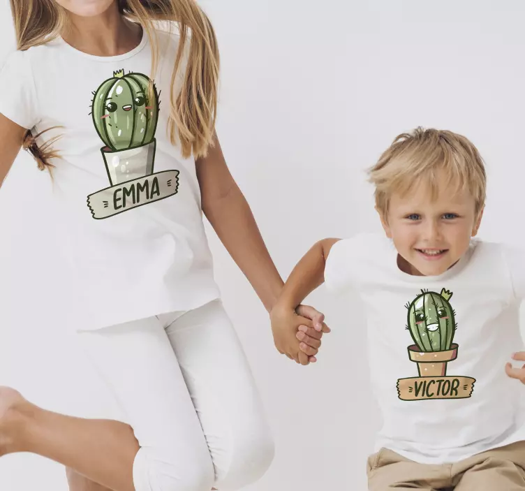 T-shirt moeders en dochters cactus koppels ontwerp - TenStickers