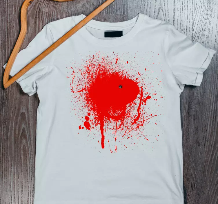 Dikke rode spatten t-shirt - TenStickers