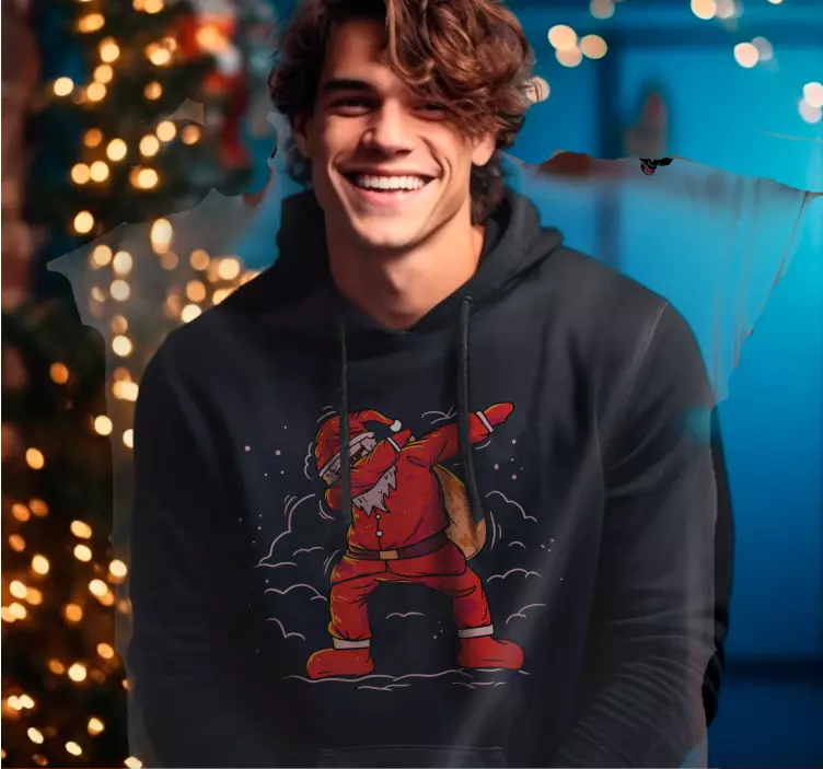 Kerstman dab kerst hoodie - TenStickers