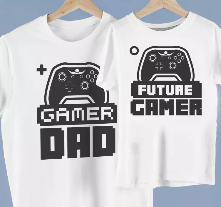 T-shirt vaderdag vader en zoon gamers - TenStickers