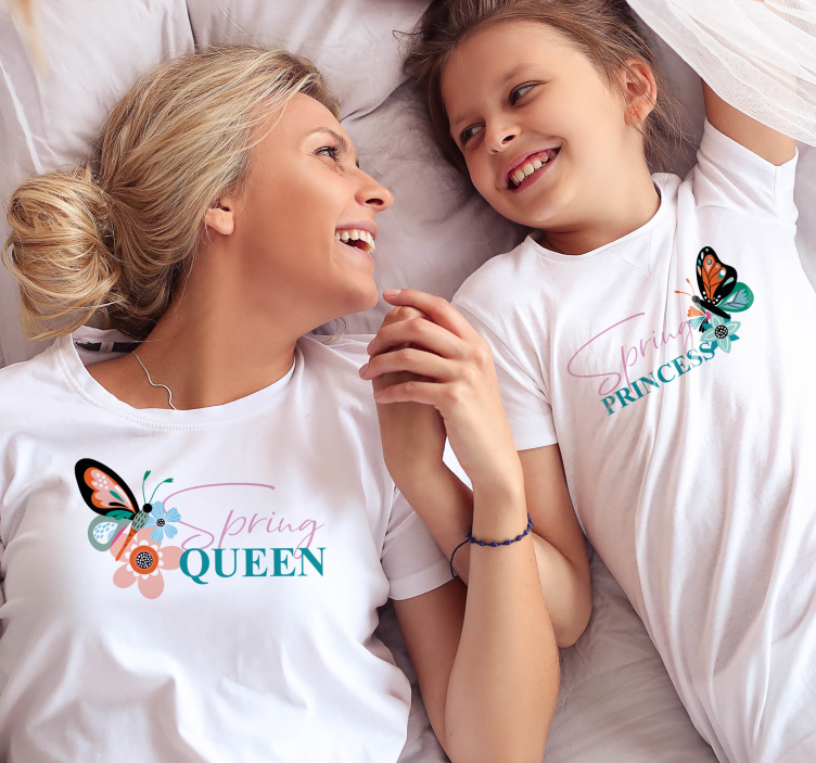  Moeder en dochter lente T-shirts - TenStickers