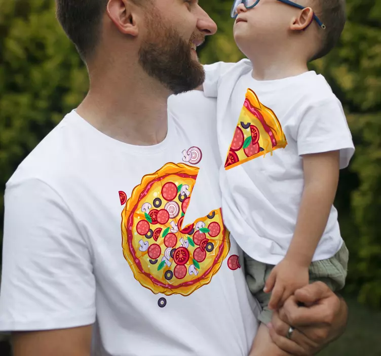 Vaders en zonen tshirts Pizza punt - TenStickers