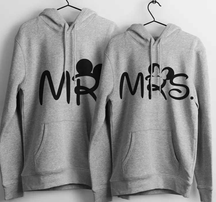 Mr en Ms muizen hoodies voor koppels - TenStickers