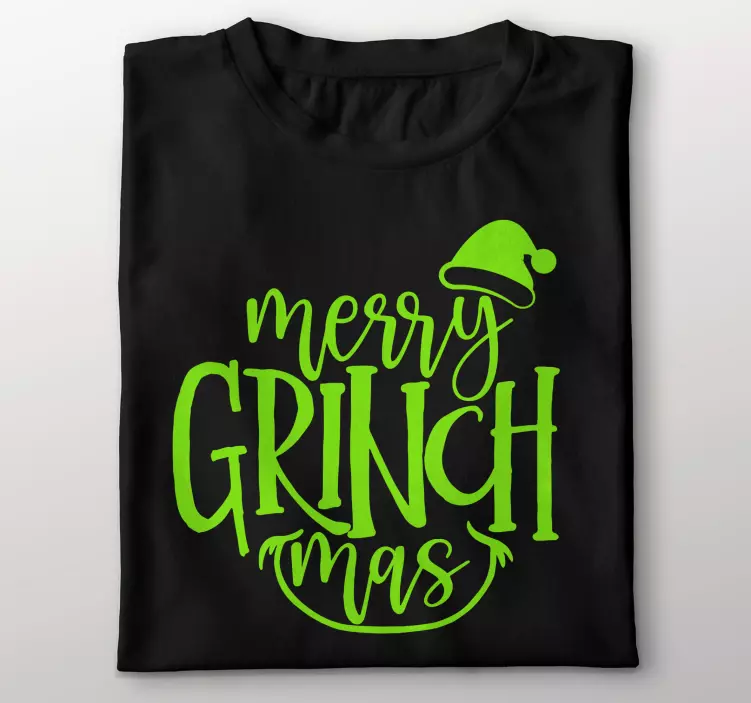 Kerst t-shirt vrolijk grinchmas origineel ontwerp - TenStickers
