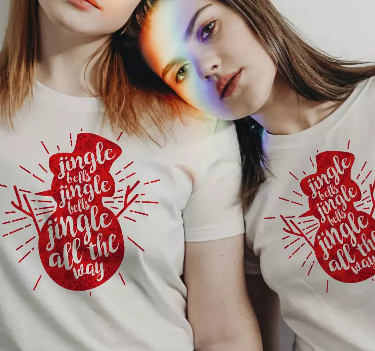 Klingelende bellen Kerst t-shirt - TenStickers