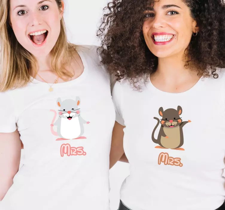 Koppel T Shirts Mrs en Mrs - TenStickers