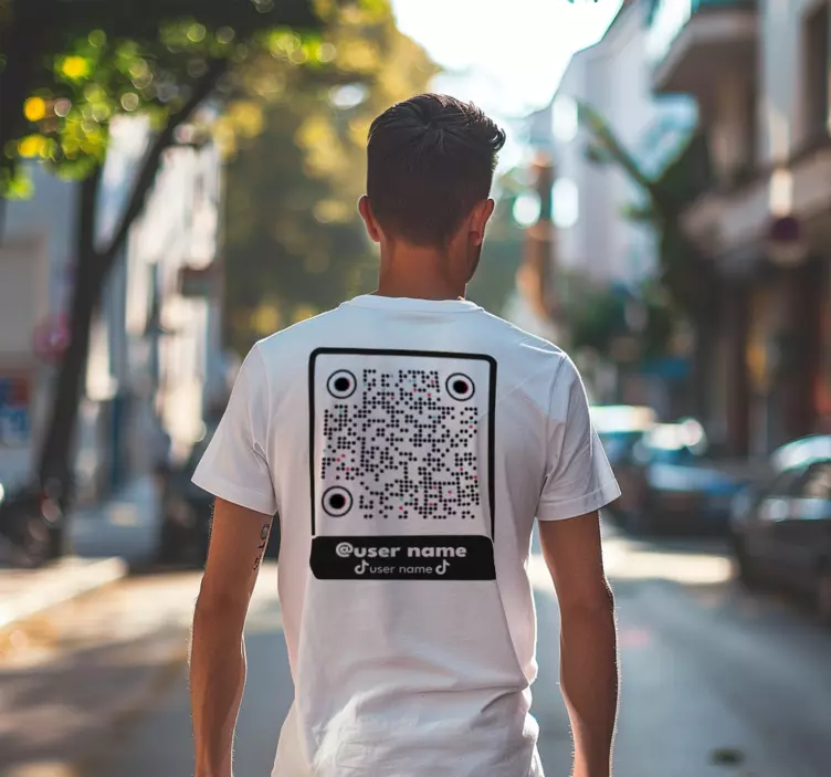 Persoonlijk Tiktok qr-code T-shirt - TenStickers